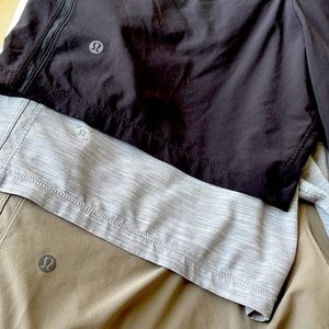 3 pairs of Men’s M Lulu shorts, like new, no liner